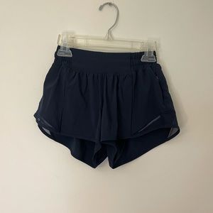 Navy Lululemon Hotty Hot Shorts